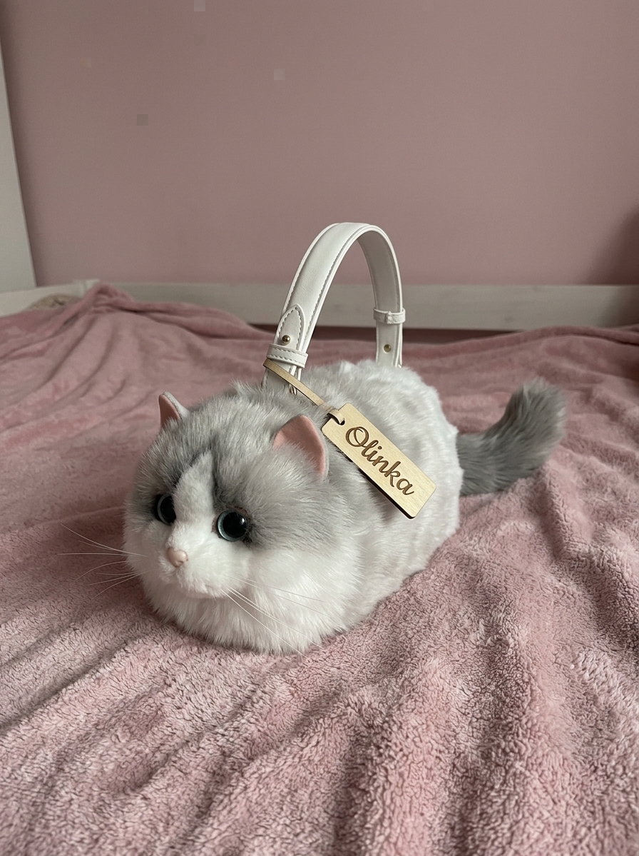 Kočibelka s jmenovkou Olinka.